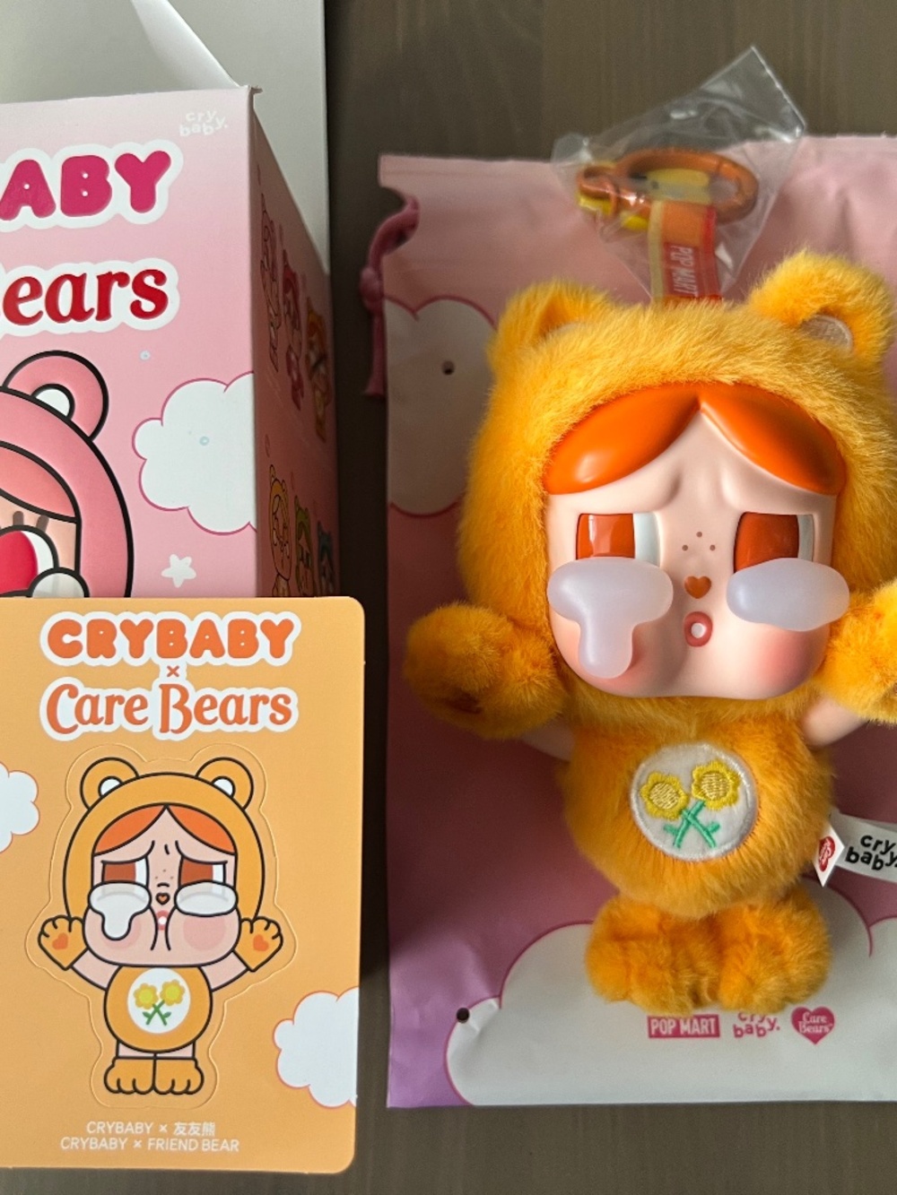 Pop Mart Crybaby x Care Bears Vinyl Plush Pendant - Friend Bear